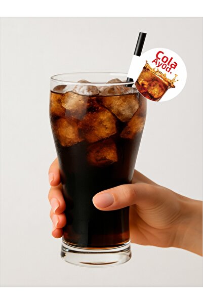 Home ماصة كولا فلاير 21.5 سم، ماصة سوداء، سمك 8 ملم، 20 قطعة