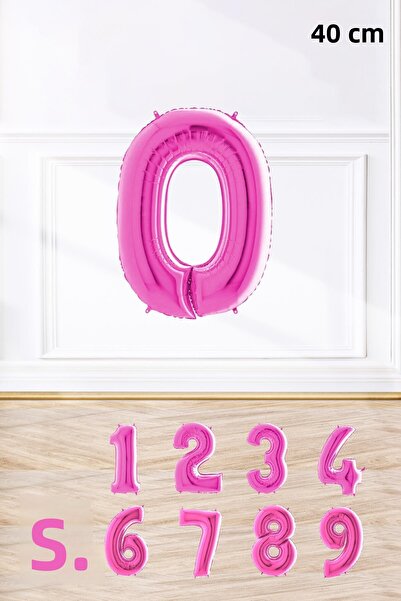 PEKSHOP بالون من رقائق الأرقام باللون الوردي، بالونات أرقام باللون الوردي، مق...