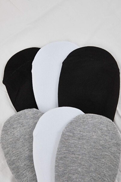 Trendyol Collection Colorful 6 Pairs Anti-Slip Heel Non-Slip Silicone Heel Cotton Ballet Socks Tmnaw26Co00001