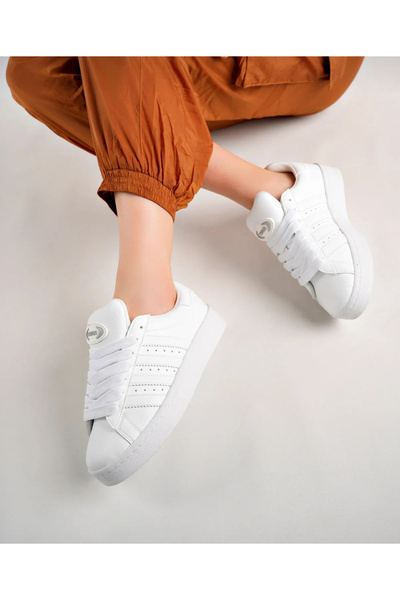 homiro Unisex Lace-Up Orthopedic Sports Sneaker Shoes-White