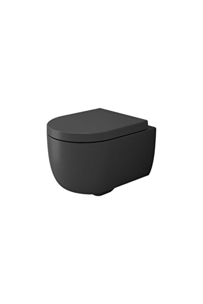 Bocchi V-tondo Rimless Asma Klozet Kanalsız Kısa Kapak Hariç Mat Antrasit 1417-020-0128