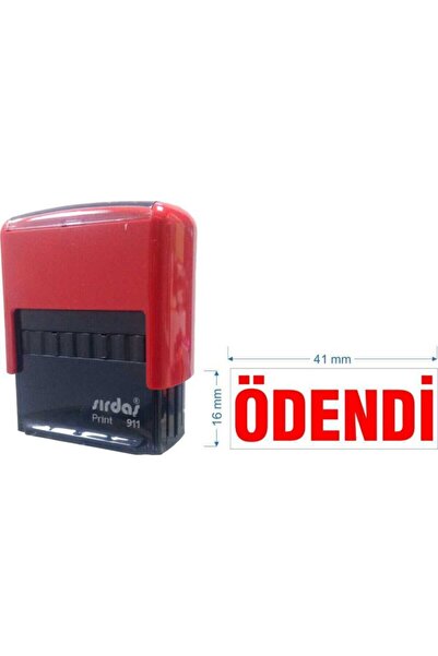 Sırdaş 911 Kaşe Kırmızı makine Kırmızı Keçe  "ÖDENDİ" yazısı ile