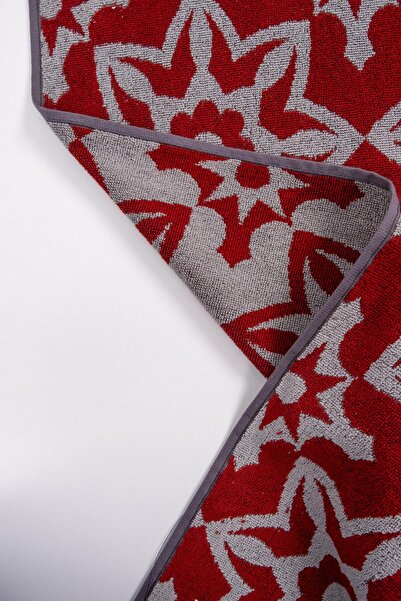 Ender Home 70x140 бордовий сірий нитковий жакардовий рушник для ванної кімнати, пляжний рушник для готелю