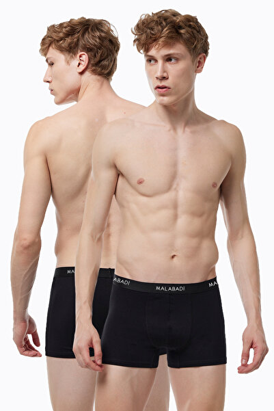 Malabadi Boxeri negri din bumbac și elastan, pachet de 2 075