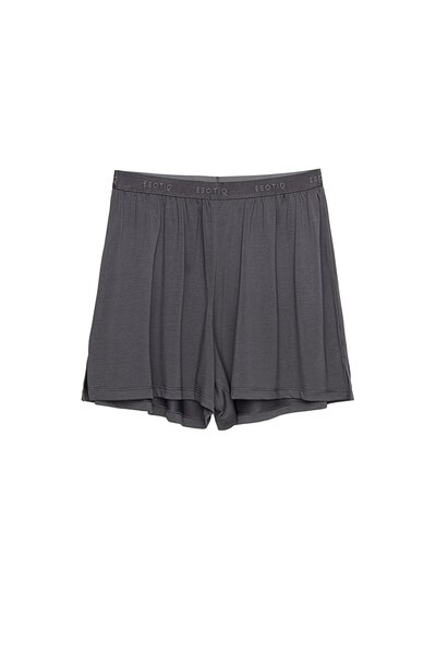 ESOTIQ Women's Lightweight Shorts Modal Blend Elastic Band with Logo Casual Homewear | Ruth