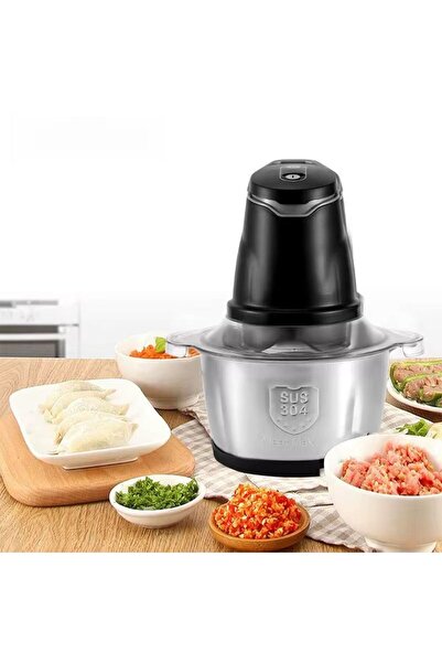 OEM Universal Premium Electric Chopper - 2L Stainless Steel Bowl, 450W Power, 4 Blades, Red Meat and Vegetables