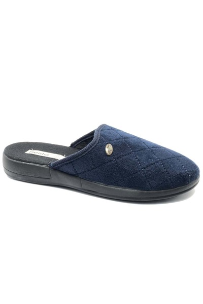 Kocamanlar Ayakkabı Bento K-670 Damat Home Slippers Orthopedic Men's Slippers Dark Blue