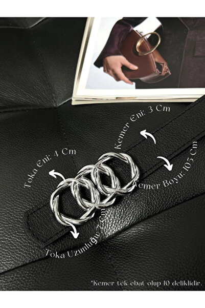 Fiori Birleşik Halka Tokalı Kadın Pantolon Kemeri, Ceket Kemeri, Elbise Kemer...