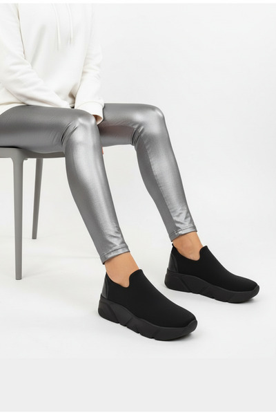 37Numara LARGE NUMBER WOMEN'S STRETCH SHOES 41-42-43-44-BLACK