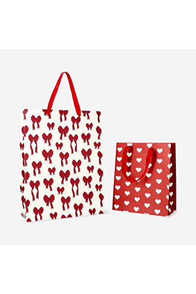 Flying Tiger Copenhagen Kalpli Kırmızı 2'li Hediye Çantası
