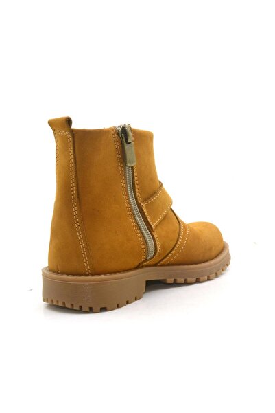 Rakerplus Chiron Hakiki Deri Sarı Fermuarlı Unisex Çocuk Çizme