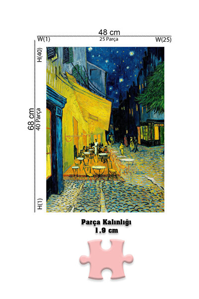 Neverland 4 Pieces 1000 Piece Puzzle - Seaside Scenery / Cafe Terrace Night / Girl with Pearl Earrings / Seaside House