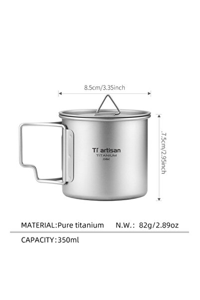 Choice كوب شاي وقهوة خفيف الوزن محمول من Tiartisan للاستخدام الخارجي مصنوع من...