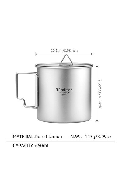 Choice كوب شاي وقهوة خفيف الوزن محمول من Tiartisan للاستخدام الخارجي مصنوع من...