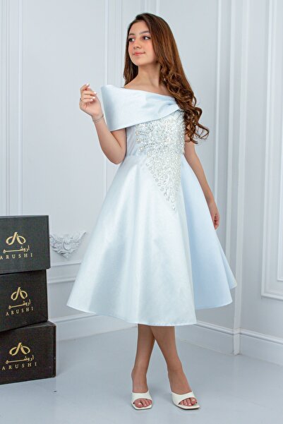 arushi فستان عصر مربك - تفتا روسي أزرق سماوي