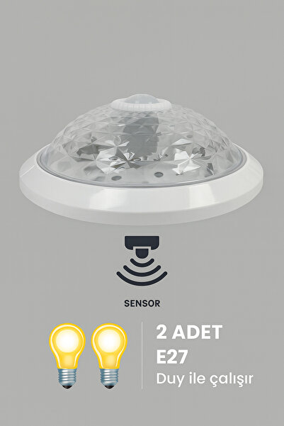 Ledarmy Ares Group Sensörlü 360 derece Hareket Algılayıcılı Tavan Armatürü Ot...