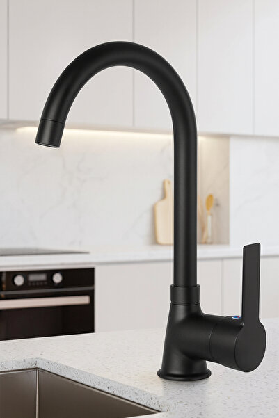 KUSTAR Grozni Komple Black Open-Close Kitchen Sink Faucet with 2 Years Warranty