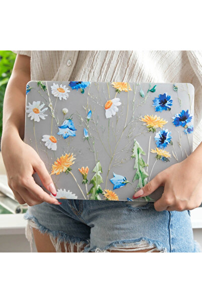 Mcstorey MacBook Air M1 13 Inch Case – A1932, A2179, A2337 Hard Cover Floral Pattern Hard Shell Yellow