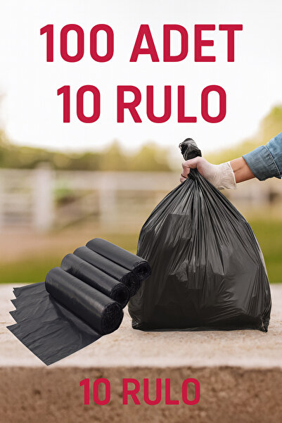 nistabolje 100 قطعة (10 × 10 لفات) أكياس قمامة كبيرة الحجم 75×90 أكياس قمامة ...