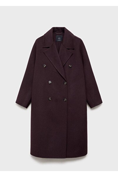 MANGO Woman El yapımı oversize yün palto