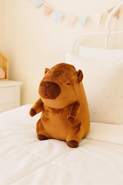 eco sepet Capybara Oturan Peluş Oyuncak, Uyku Arkadaşı Kapibara Peluş Yastık ...