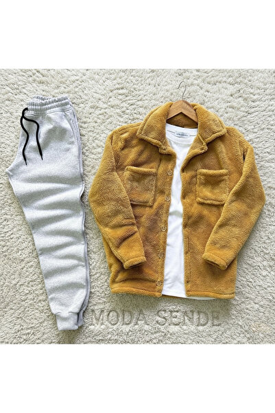 İnsane Minds Чоловіча кишенькова детальна комбінація Pelus Сорочка та Esofman