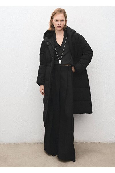 MANGO Woman Kapüşonlu kapitone anorak
