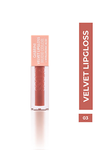 Gabrini Velvet Lipgloss Nude Color 03
