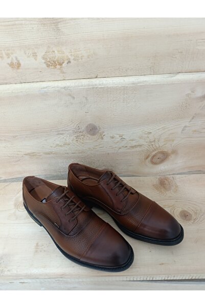 LİCCAS Мъжки зимни ботуши с неплъзгаща се гумена подметка, водоустойчиви, с подплата от естествена кожа, с връзки, кафяви