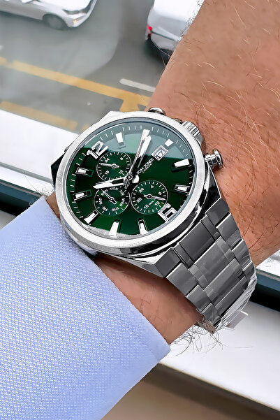 Tom Jones Men's Silver Color Steel Watchband and Bracelet Set - 3 Atm Waterproof Gtje2089C2