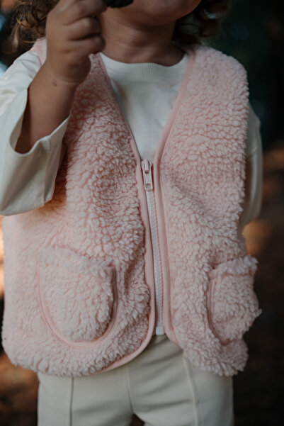 Lollie Baby&Kids Teddy Plush Children's Baby Vest - Pink