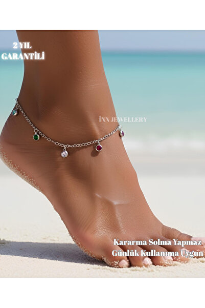 İNN JEWELLERY Çelik Halhal Bileklik Kararmaz Antialerjik Rengarenk Figürlü (2 Yıl İthalatçı Garantili)