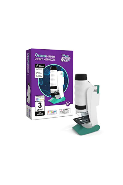 Toyska Microscop educativ portabil cu led Darwin Science, 14 cm