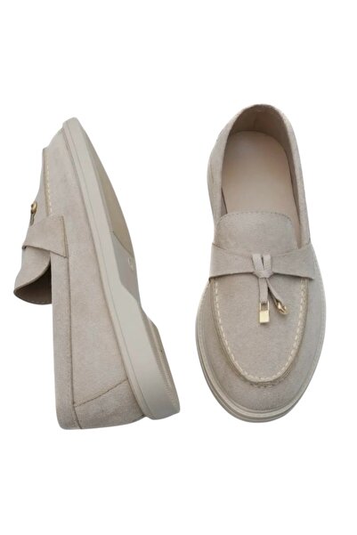 YNS STORE Kadın Loro Süet Günlük Rahat loafer Ayakkabı