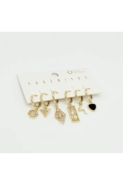 mibrillo Set of 6 earrings