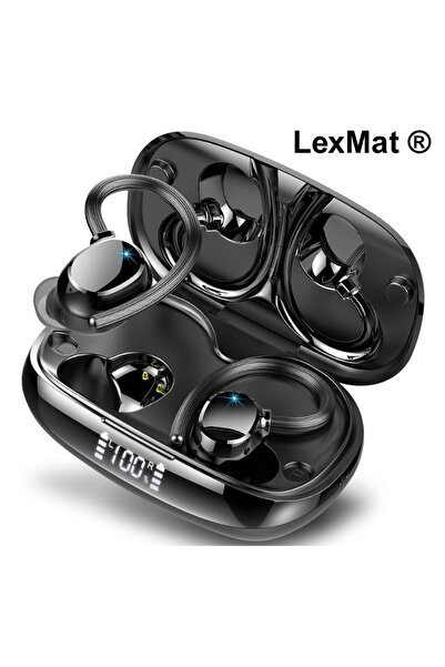LexMat Casti Wireless, Q61 Stereo Sport Bluetooth 5.4 in-Ear cu carlige pentru urechi