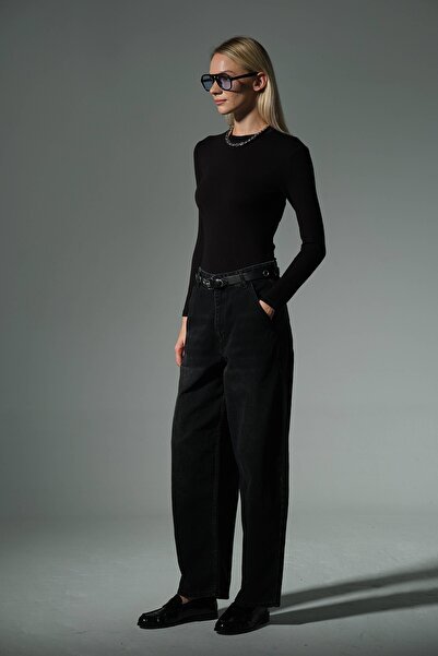 Domoda Πλεκτή μπλούζα με μακρύ μανίκι με λαιμόκοψη Premium Soft Touch @Sorbe