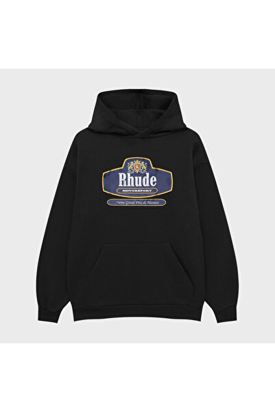 PURE EFFECT RHUDE MotoSport - Unisex Oversize kroj Dukserica 100% pamuk Hoodi...