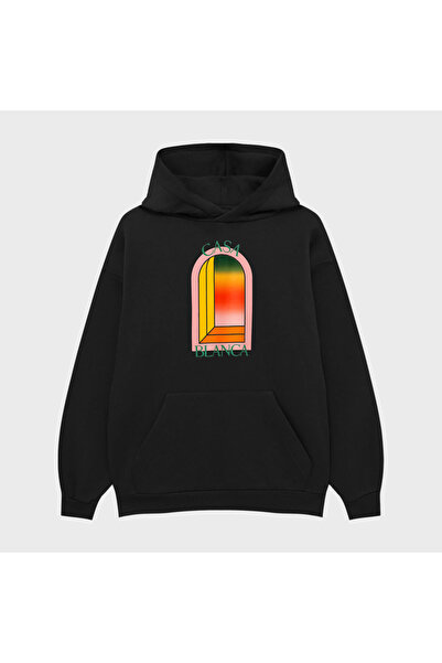 PURE EFFECT CASABLANCA FEREASTRĂ IMPRIMAT OVERSIZE UNISEX 100% BUMBAC TRANSPI...