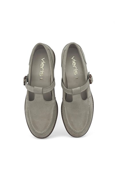 Vrs Shoes Javelle Bej Süet Hakiki Deri Casual Kadın Loafer