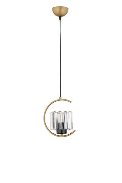 ESSLİGHT Eftal Tekli Eskitme Sarkıt Avize Kristal Taşlı Modern Dekoratif Aydınlatma