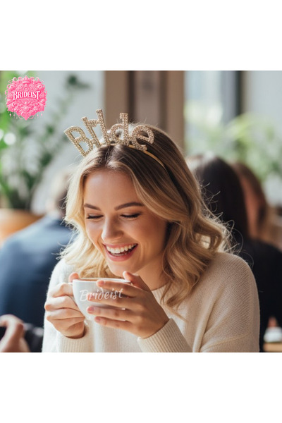 BRIDEIST WEDDING CO Gold Bride Written Princess Crown |   Bachelor Party Crow...