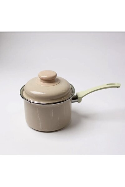 EmayeBurada Flame Enamel Milk Pot & Sauce Pot & Egg Poaching Pot Mini Turquoise (0.9 Lt)