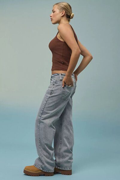 september island Cloud Bluish Gray Color Low Waist Jeans