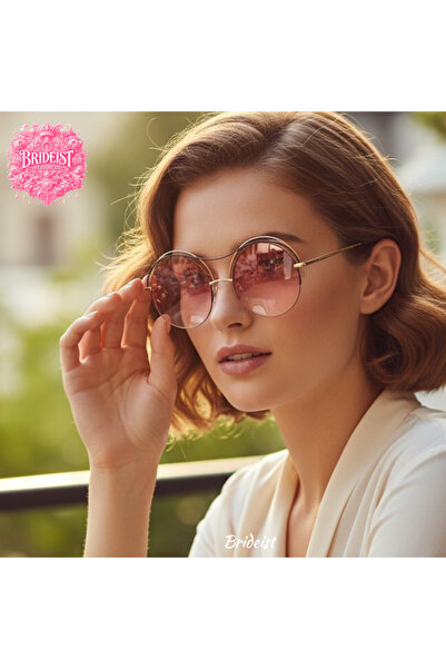 BRIDEIST WEDDING CO Pink Gradient Glass Round Casual Glasses |   Style Comple...