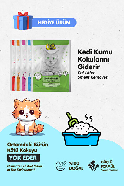 Quik 2 Adet 10LT Lavanta Kokulu Bentonit Topaklaşan Kokusuz Kedi Kumu 10LT x 2 - HEDİYELİ