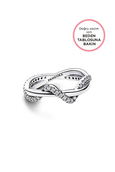 Pandora Işıltılı Birbirini Saran Dalgalı Yüzük