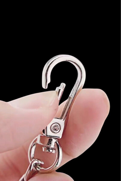 Nildenhobim Suni Derili Papağan Kancalı Zincir Çanta Saplar - 115 Cm ( Siyah- Altınrenk )