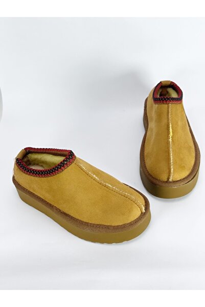 YAŞARYILDIZ AYAKKABI 1963 TEN BERİ Kadın Kışlık Kalın Taban İçi Kürklü Süet T...