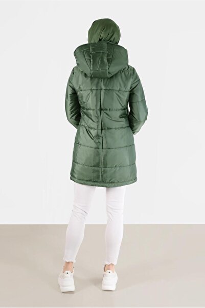 Alvina Puffer Jacket with Hood and Gathered Skirt - 90275